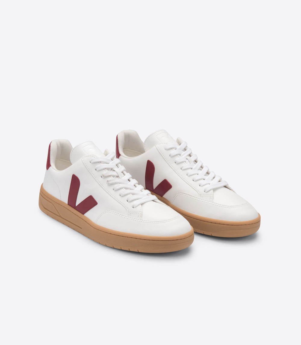 Veja Sneakers Mens - V-12 Leather - White - 6190NITQX